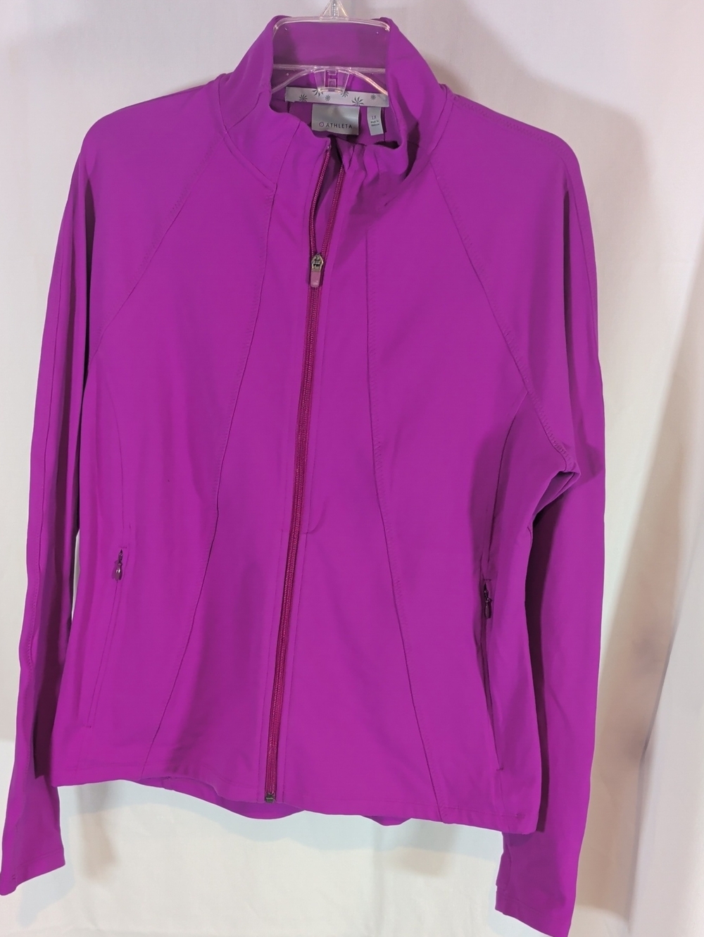 Athleta Magenta Full-Zip Utility Jacket
